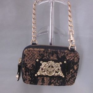 Y2K Juicy Couture Wristlet Clutch Purse Wild Things Snake Print